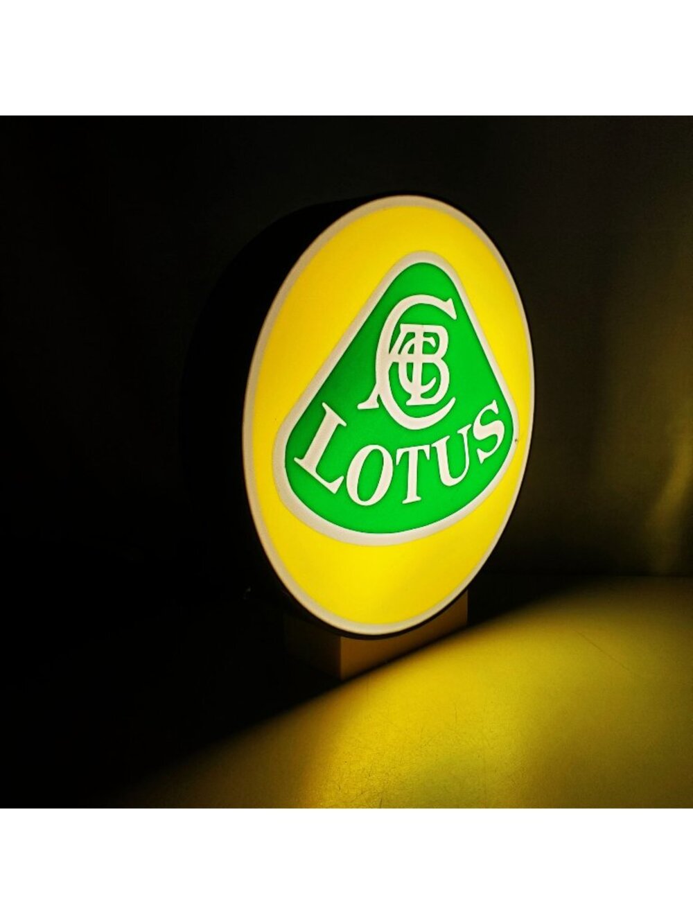 Lotus Cars LED Light Box Sign - 9" Lighted Garage Wall Decor - USB Powered with